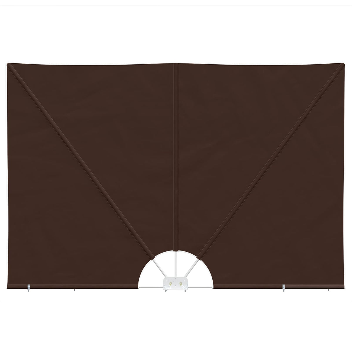 Balcony Privacy Screen Rechteckig 240 x 160 cm Polyester Braun