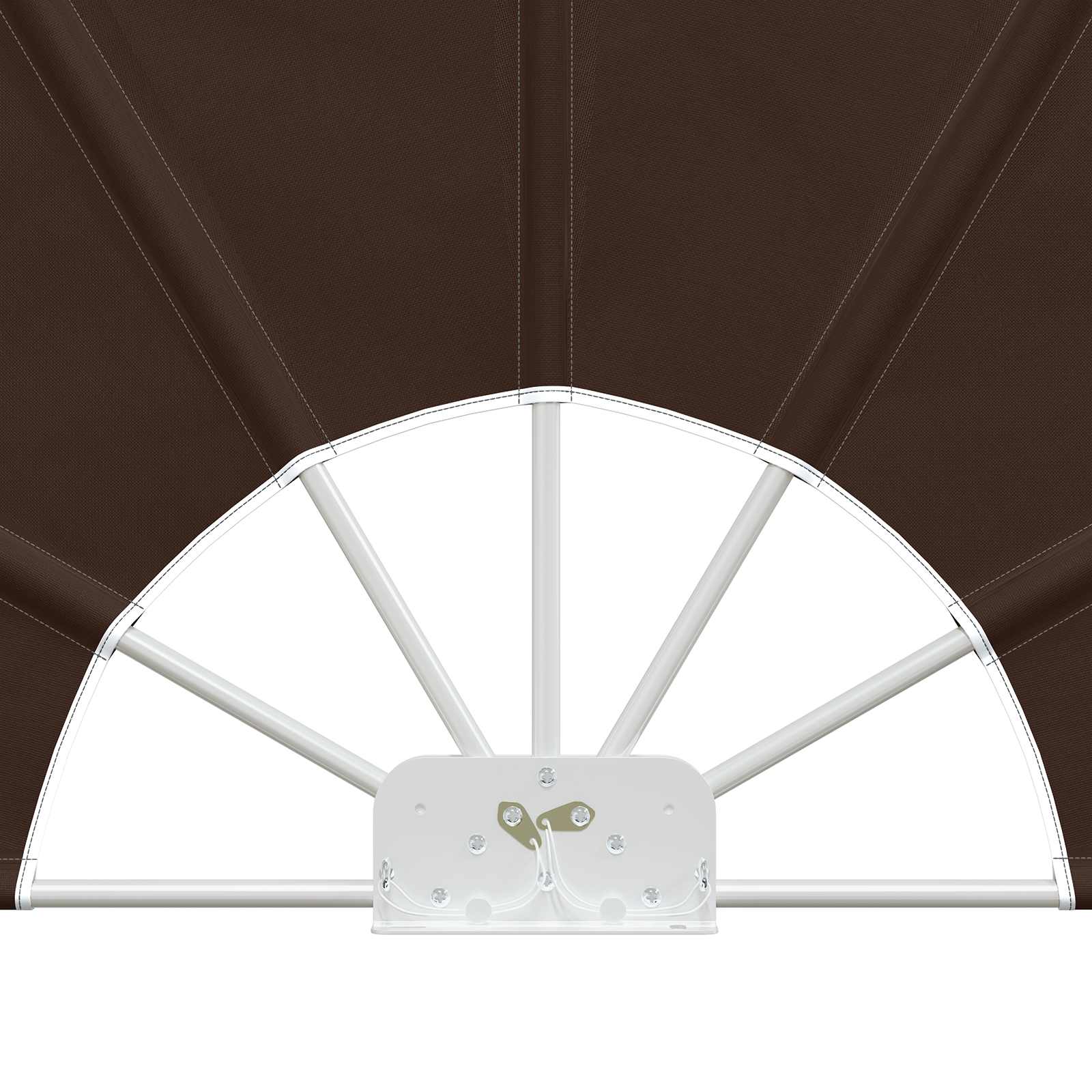 Balkon Sichtschutz Ø 320 cm Polyester Braun