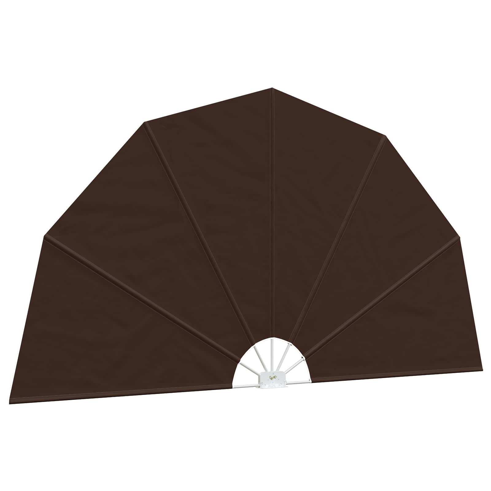 Balkon Sichtschutz Ø 320 cm Polyester Braun