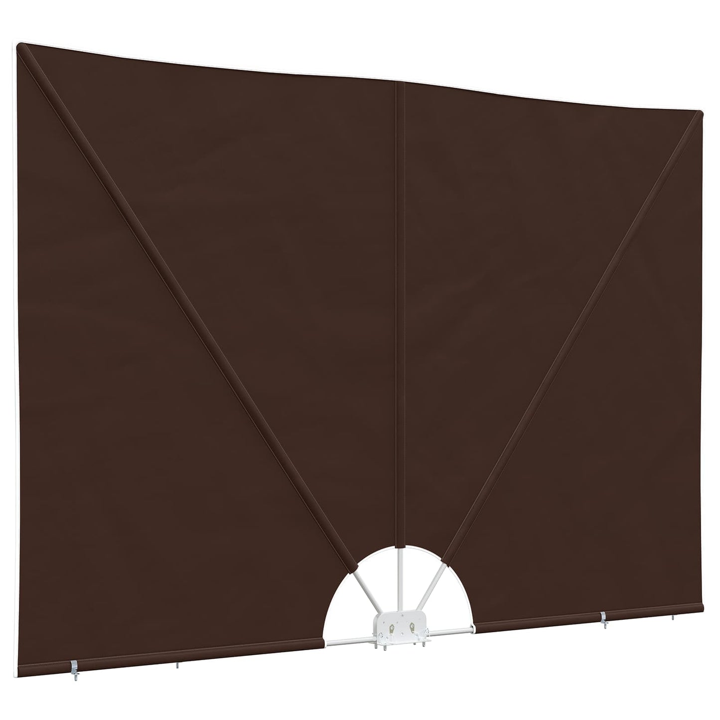 Balkon Sichtschutz 200 x 400 cm Polyester Rechtwinklig Braun