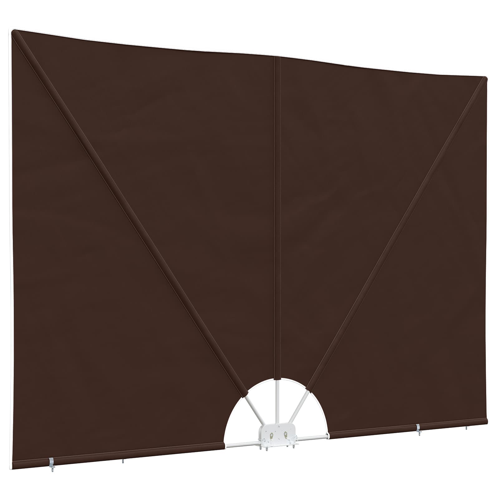 Balkon Sichtschutz 200 x 400 cm Polyester Rechtwinklig Braun