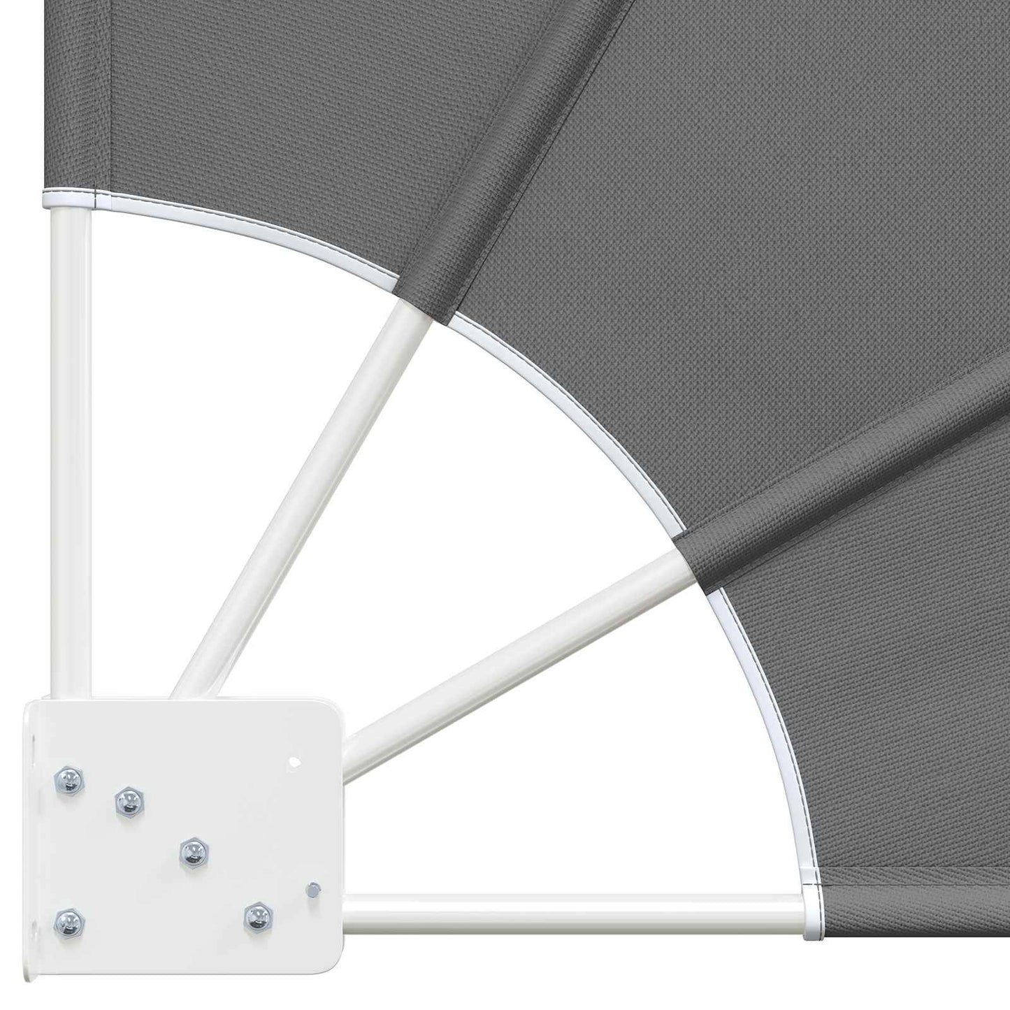Balkon Sichtschutz 115 x 115 cm Polyester Hellgrau
