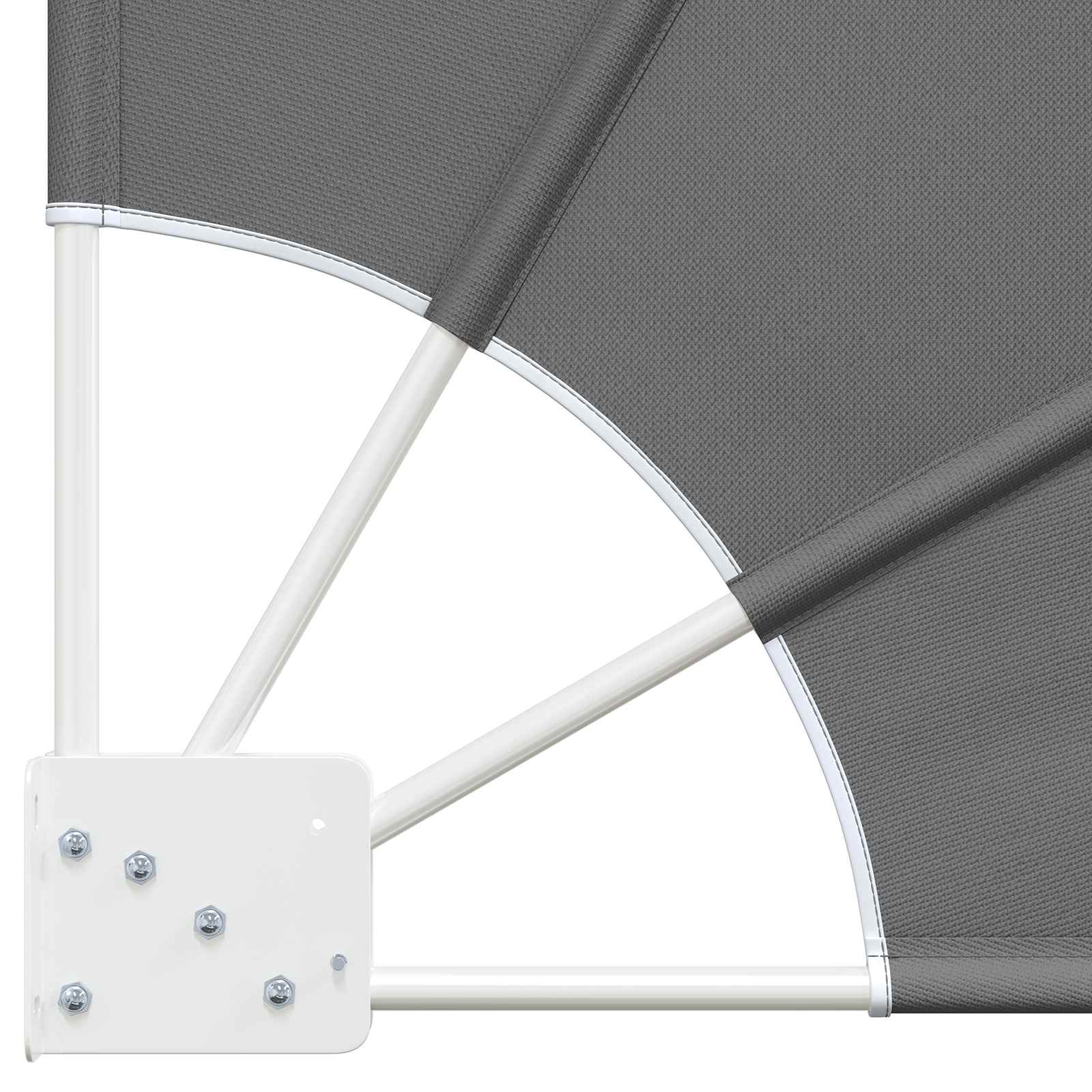 Balkon Sichtschutz 115 x 115 cm Polyester Hellgrau