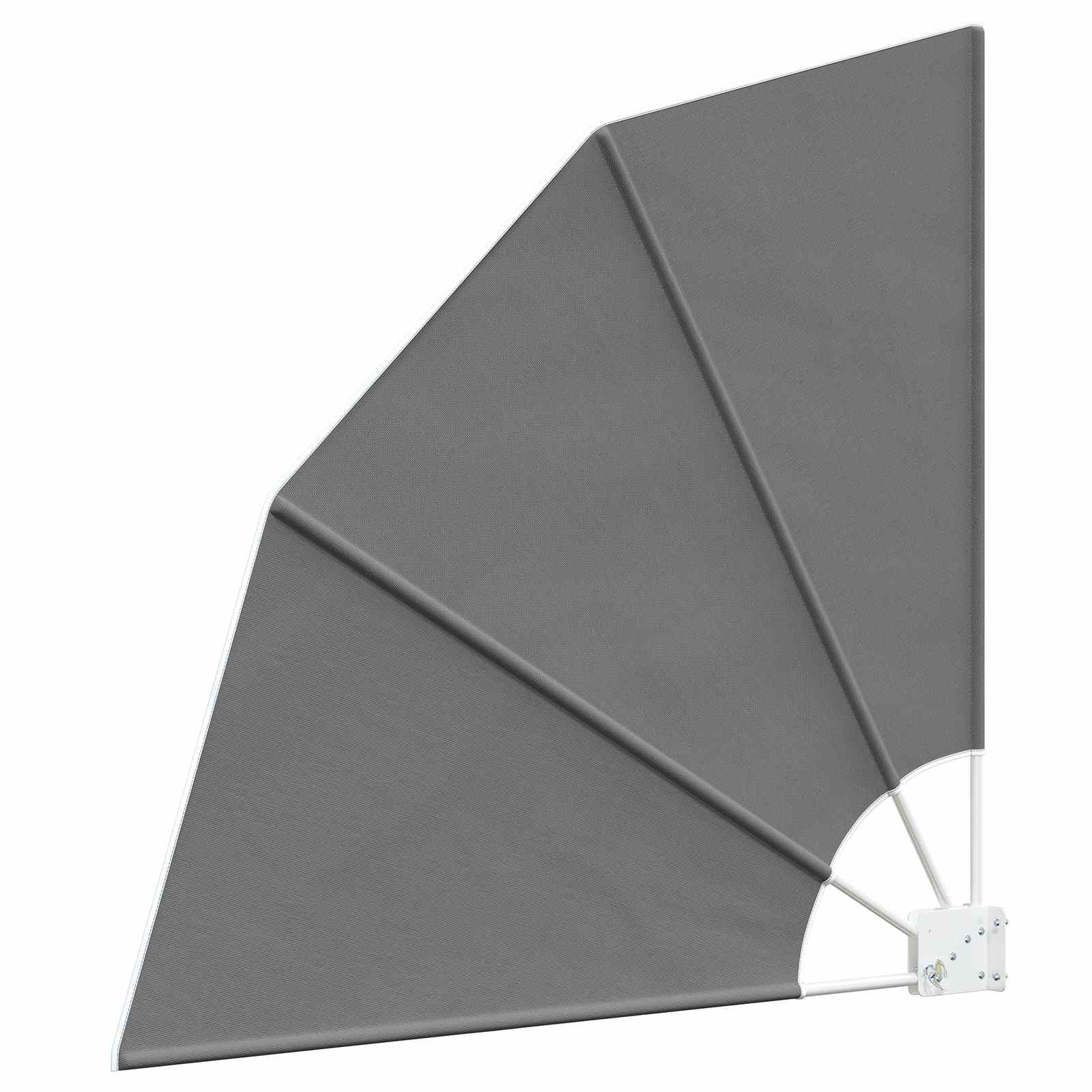 Balkon Sichtschutz 115 x 115 cm Polyester Hellgrau