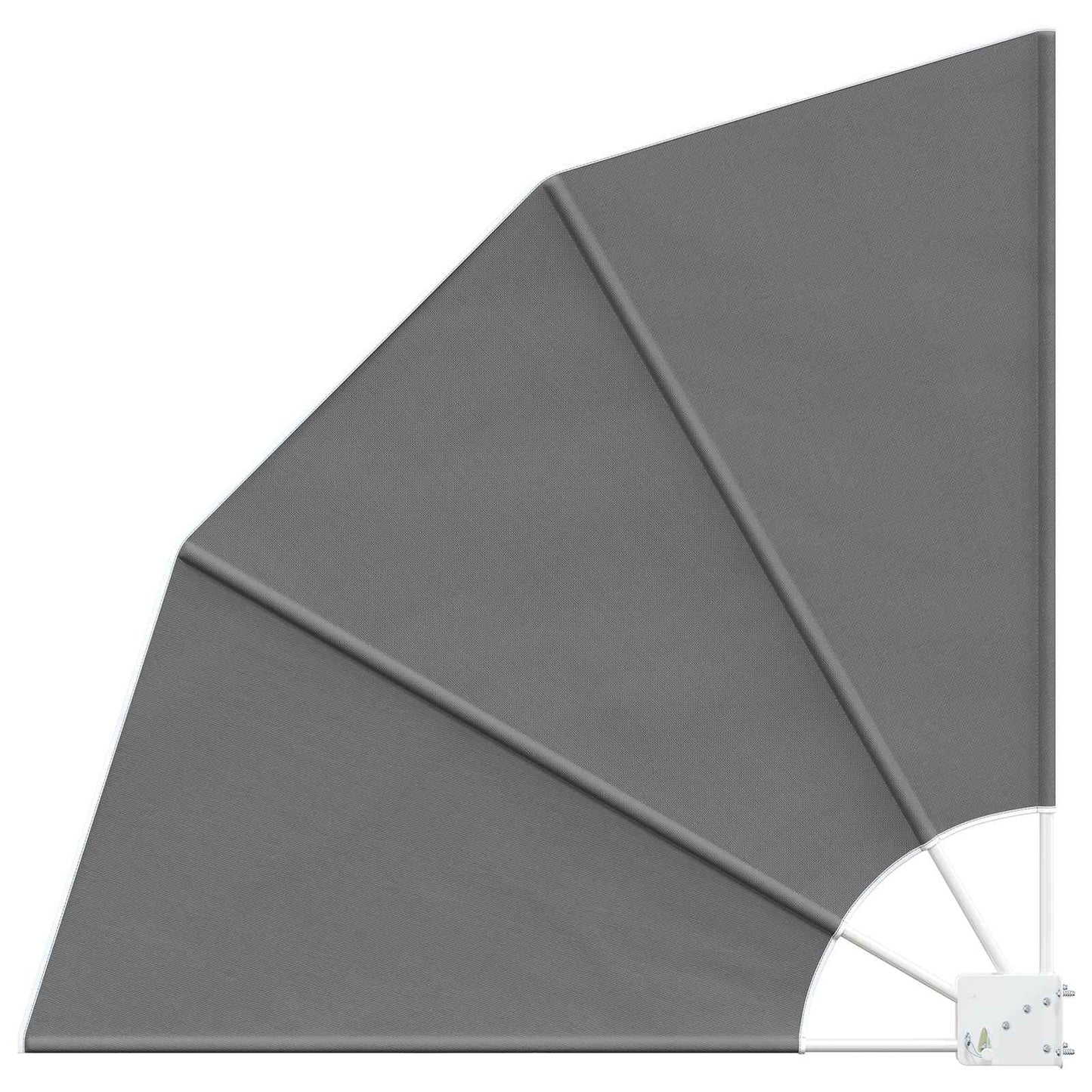Balkon Sichtschutz 115 x 115 cm Polyester Hellgrau