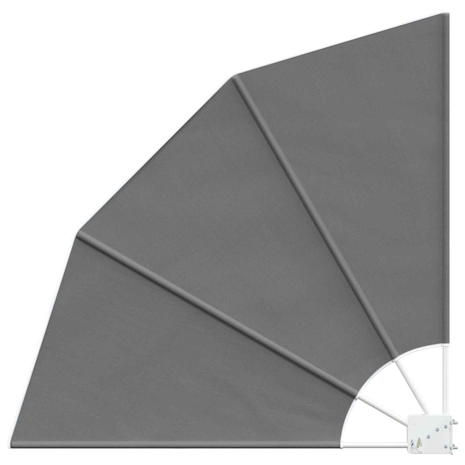 Balkon Sichtschutz 115 x 115 cm Polyester Hellgrau