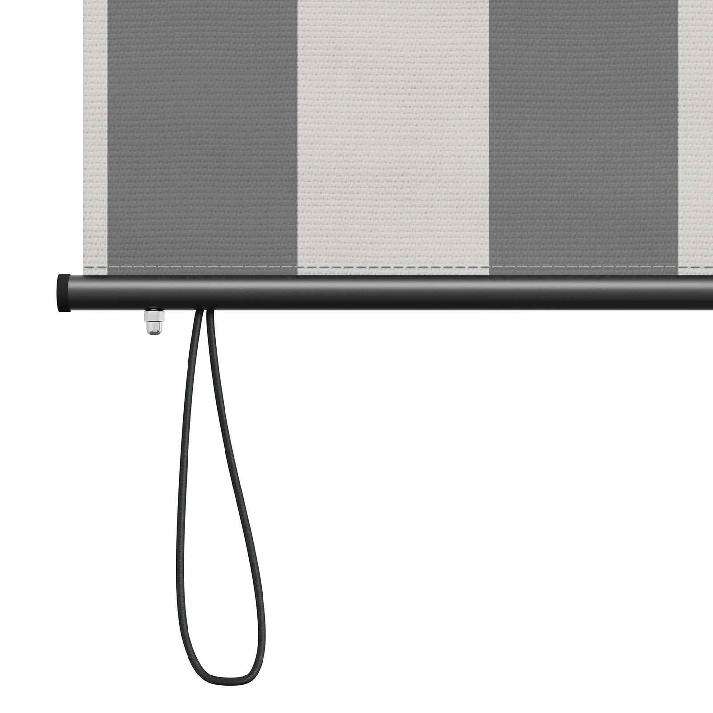 Rollo Anthrazit und Weiß 100 x 250 cm Stoff und Aluminium