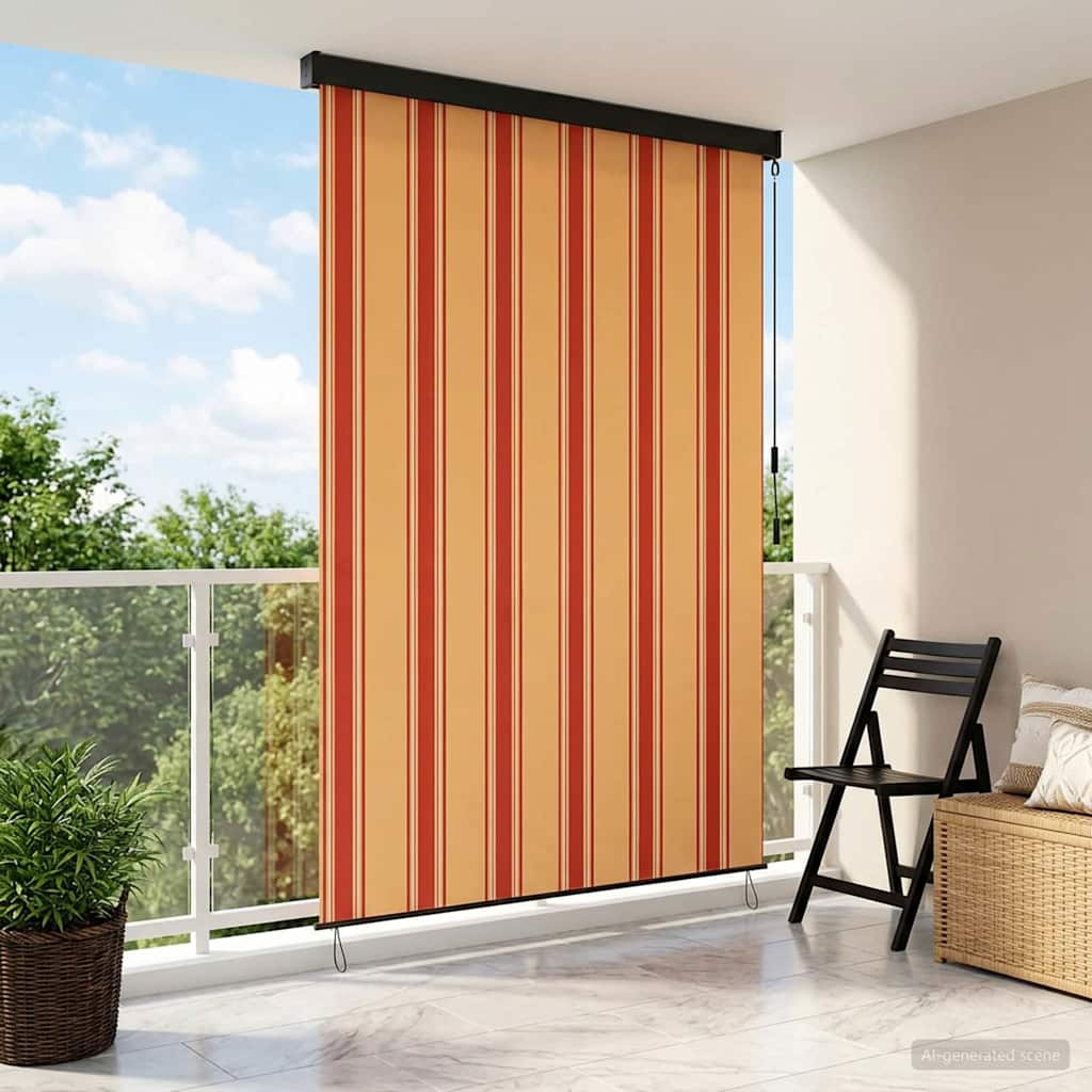 Rollo Mehrfarbig 120 x 250 cm Stoff und Aluminium