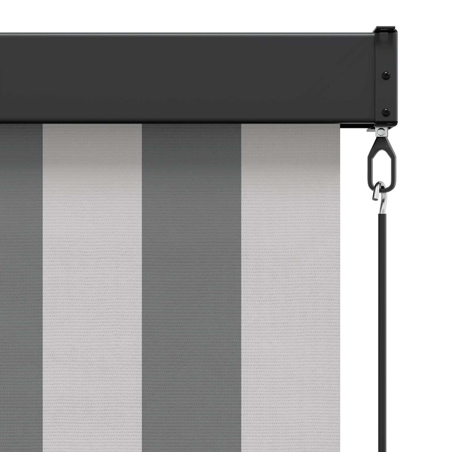 Rollo Anthrazit und Weiß 160 x 250 cm Stoff und Aluminium