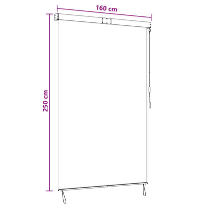 Rollo Mehrfarbig 160 x 250 cm Stoff und Aluminium