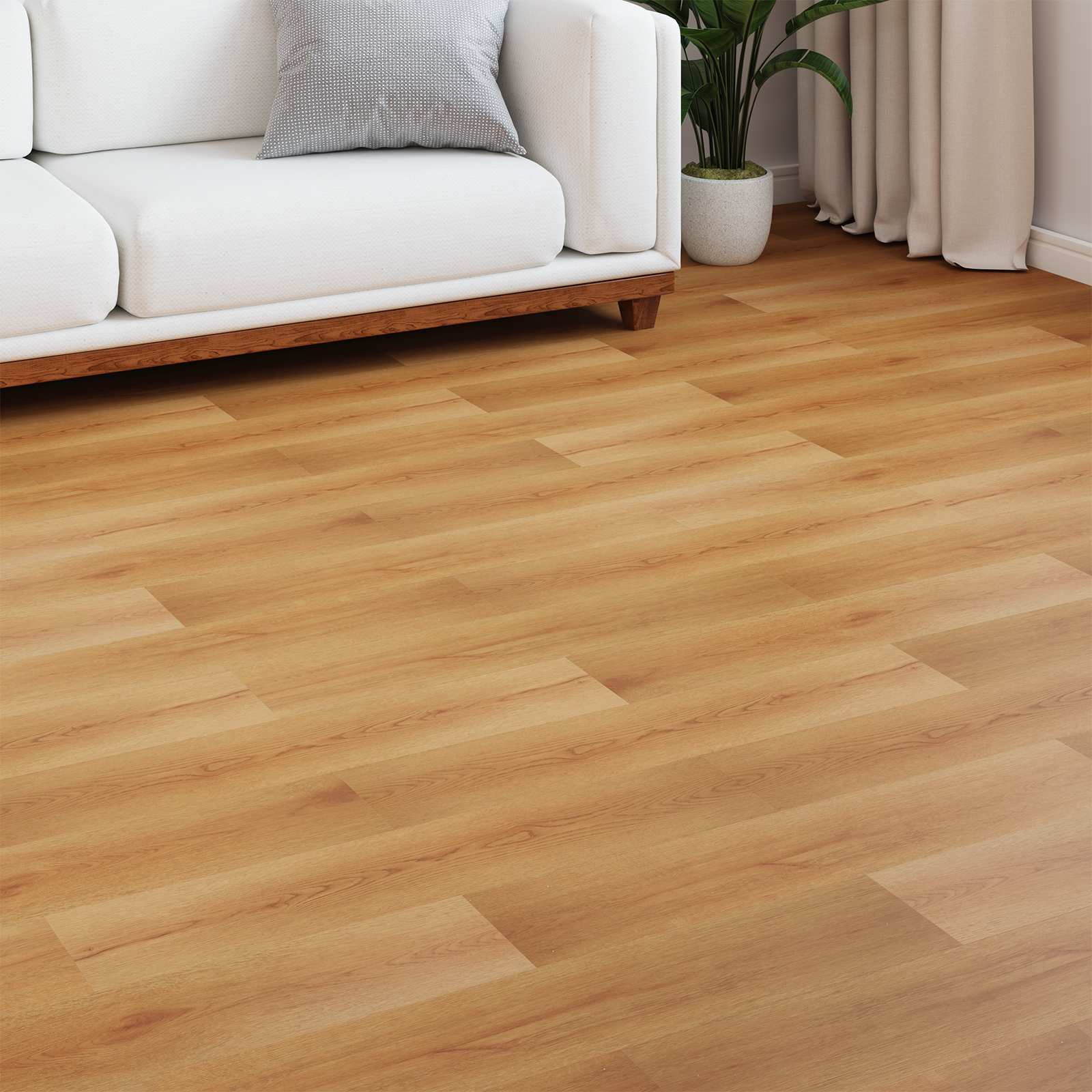 Laminatboden Hellbeige 101 x 20 x 0,8 cm 5 stk. Holzwerkstoff