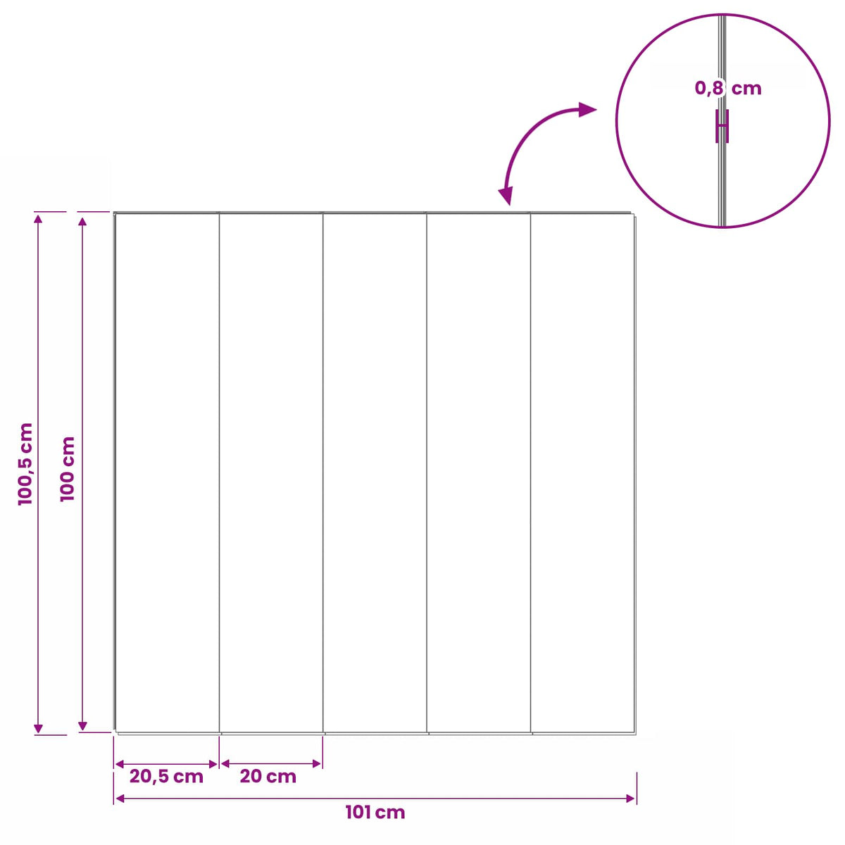 Laminatboden Helles Ahorn 100,5 x 20,5 x 0,8 cm 5 stk.