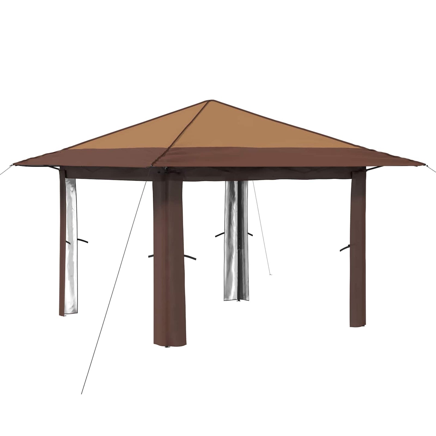 Gazebo ohne Seitenwand Beige und Braun