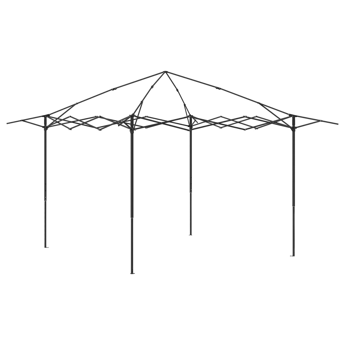 Gazebo ohne Seitenwand 3,3 x 3,3 m Beige und Braun