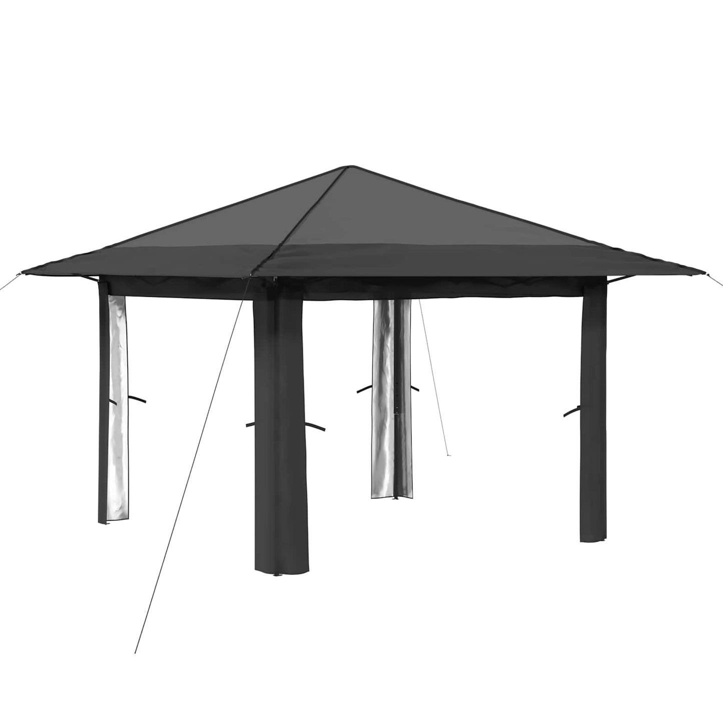 Gazebo ohne Seitenwand Hellgrau und Anthrazit