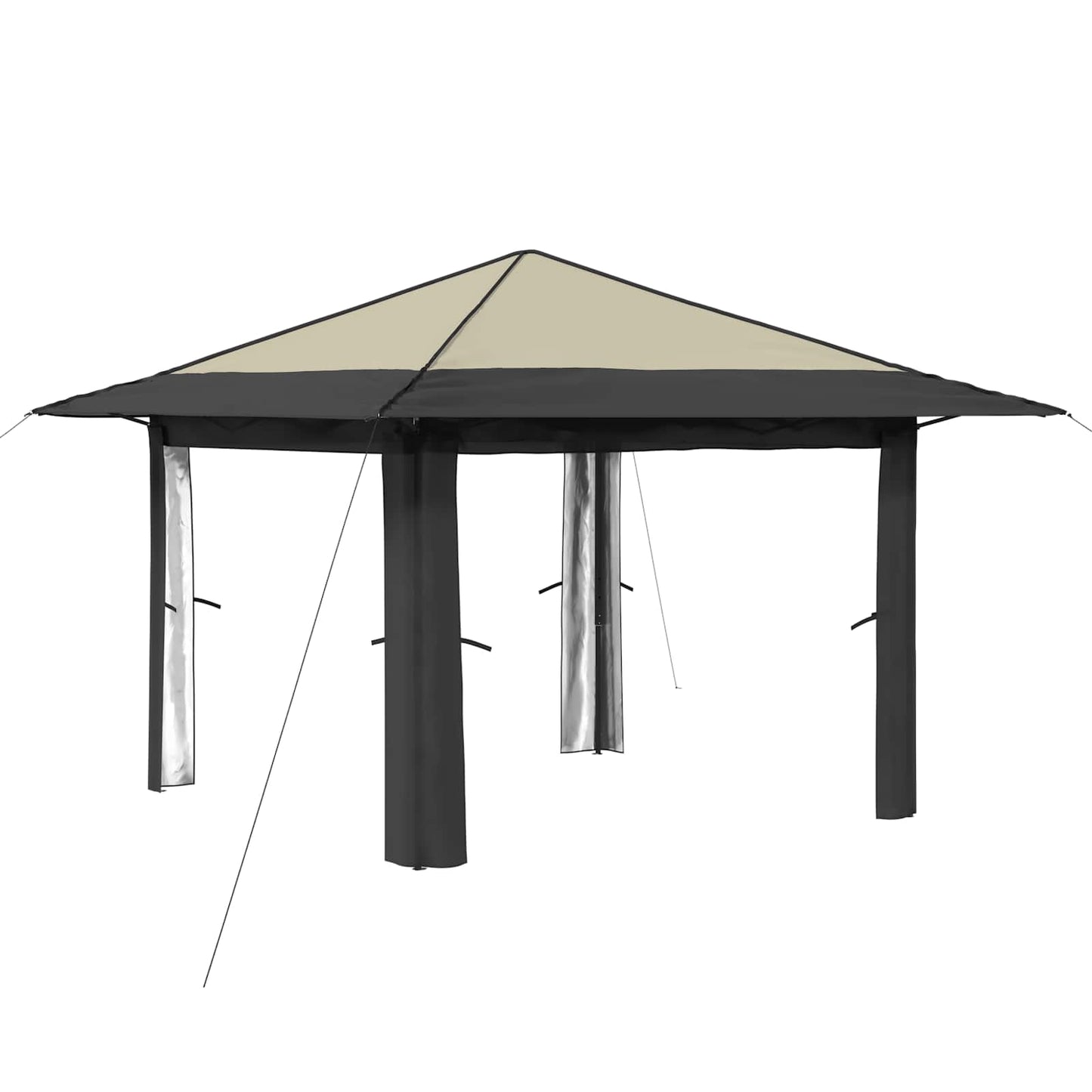 Gazebo ohne Seitenwand Creme und Anthrazit