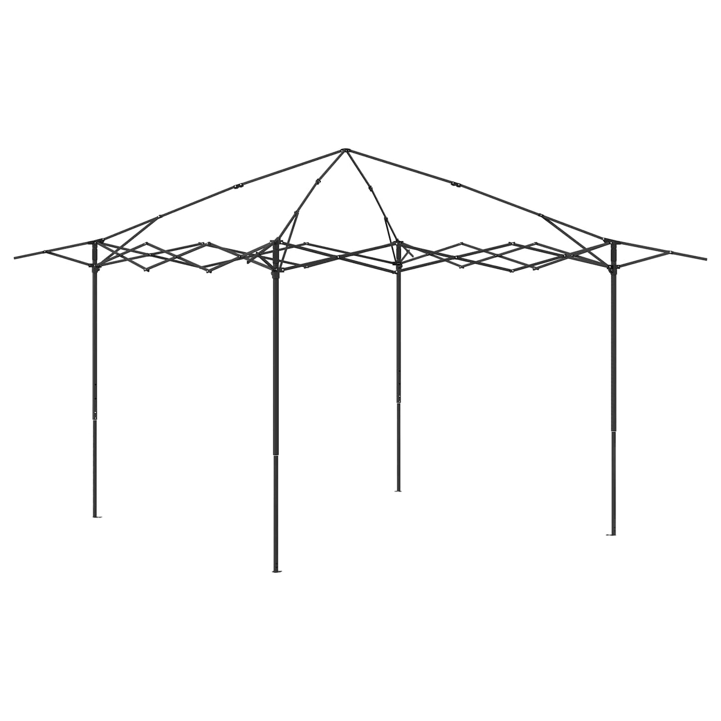 Gazebo mit 4 Seitenwänden Creme und Anthrazit