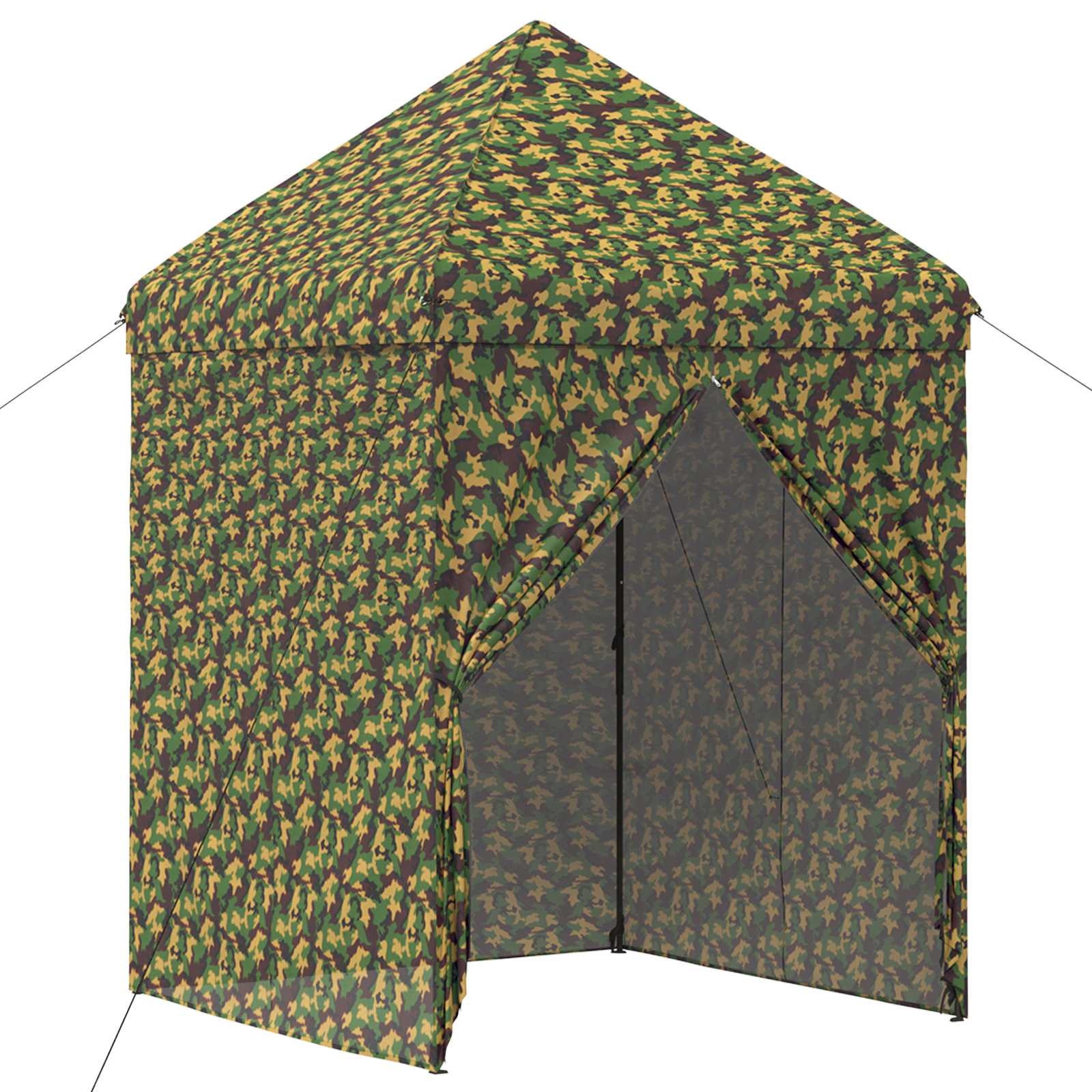 Zelt mit 4 Seitenwänden 2 x 2 m Army Tarnung