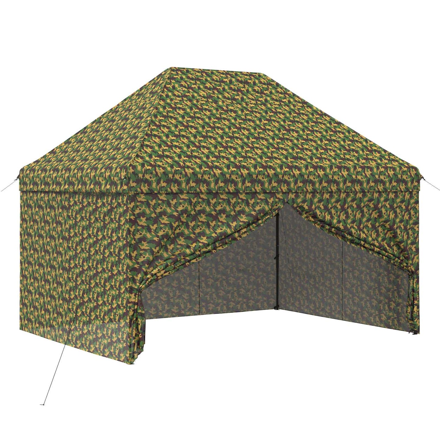 Zelt mit 4 Seitenwänden 2,95 x 4,1 m Army Tarnung