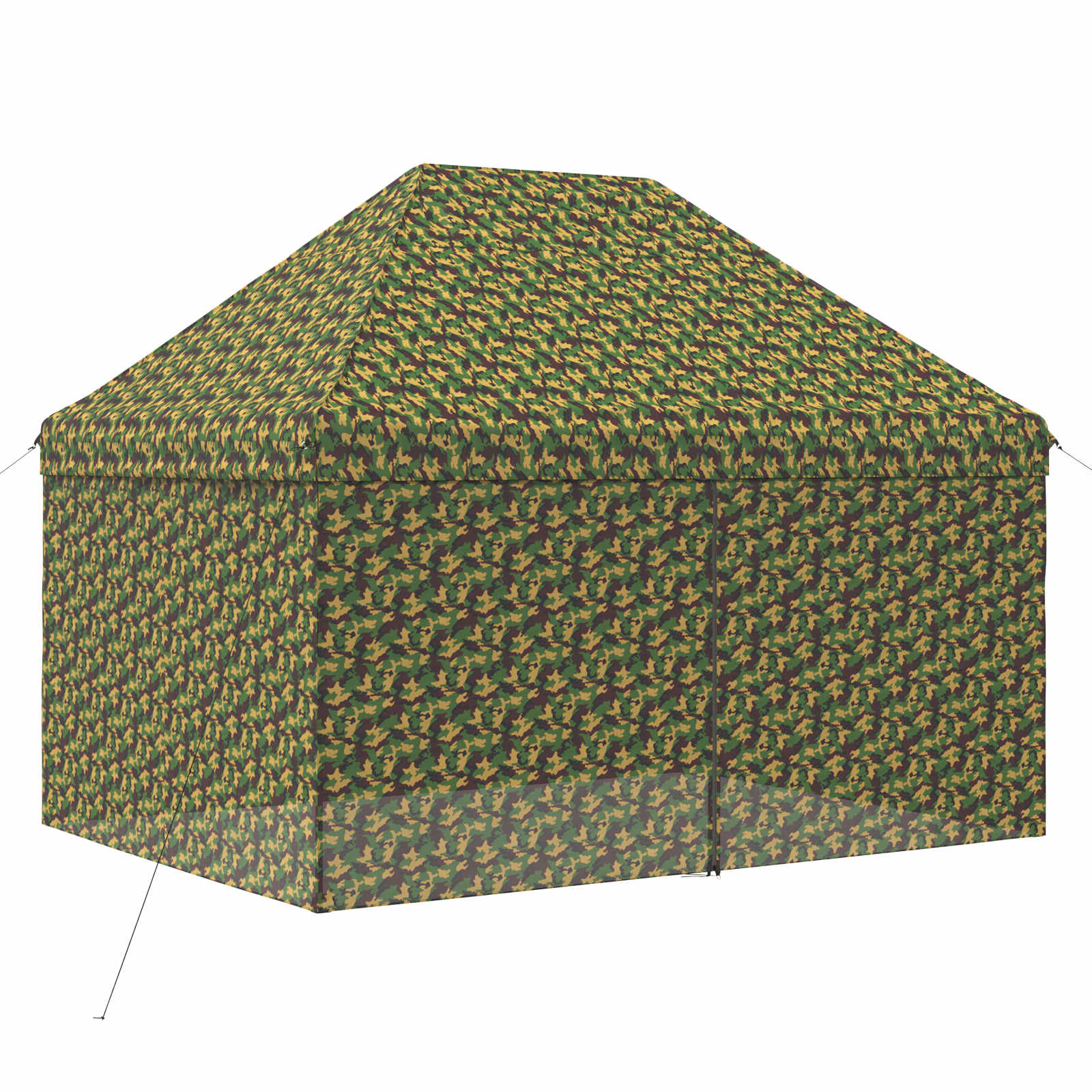 Zelt mit 4 Seitenwänden 2,9 x 4,3 m Army Tarnung