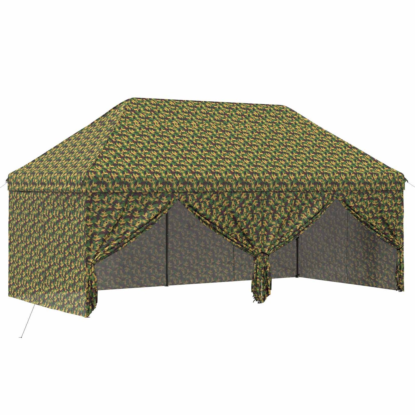 Zelt mit 4 Seitenwänden 2,9 x 5,8 m Army Tarnung