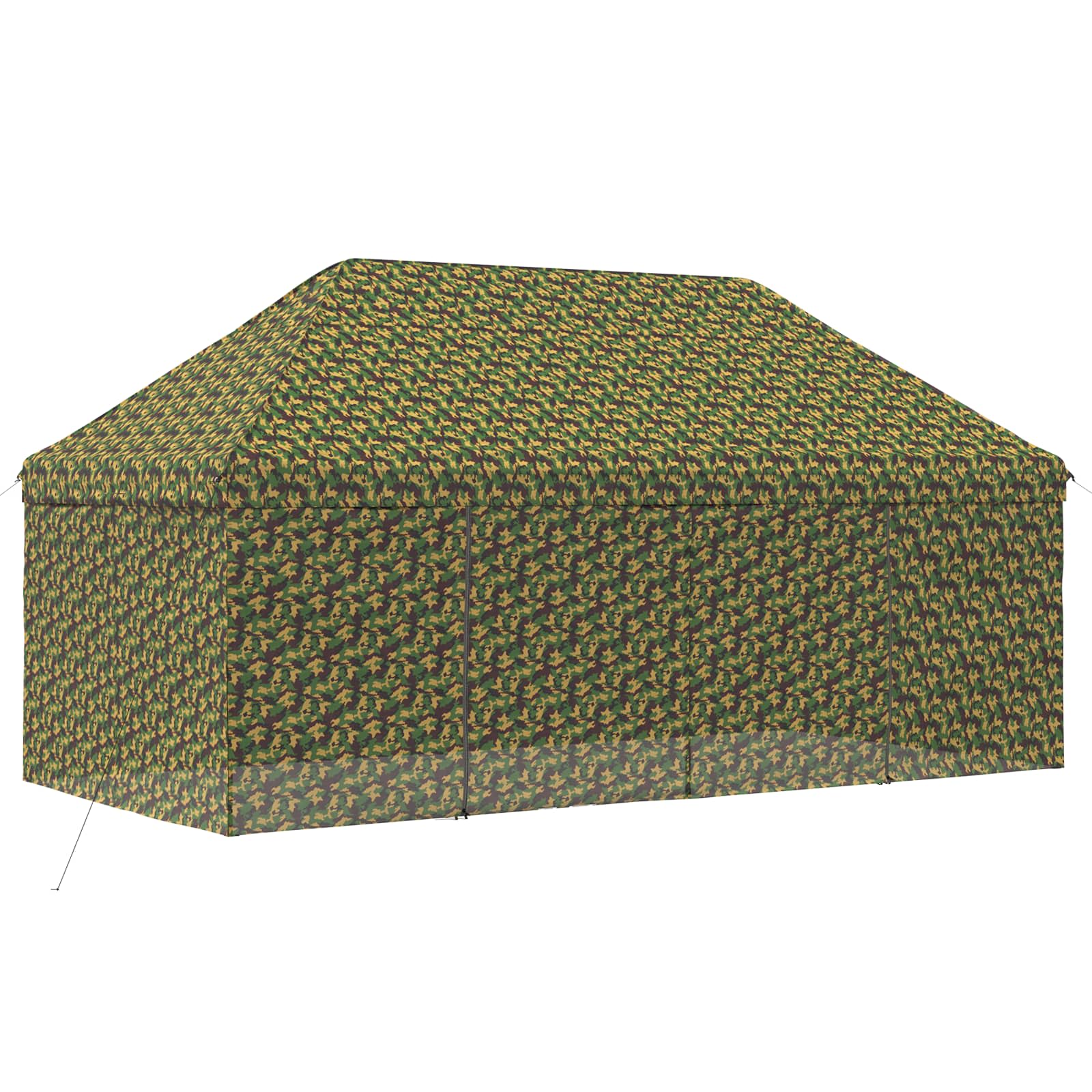 Zelt mit 4 Seitenwänden 2,9 x 5,8 m Army Tarnung