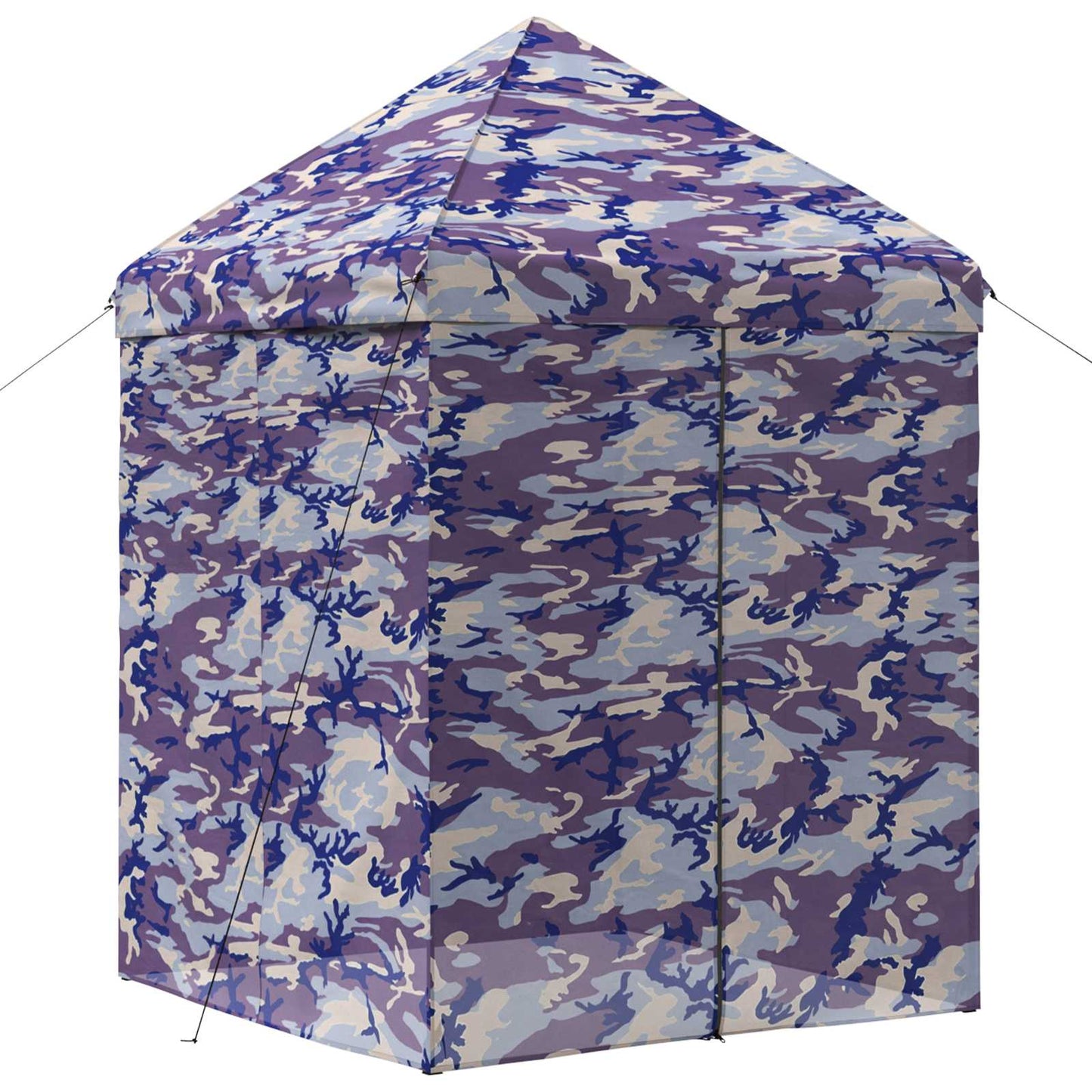 Pop-up Pavillon mit 4 Seitenwänden 2 x 2 m Blaue Camouflage