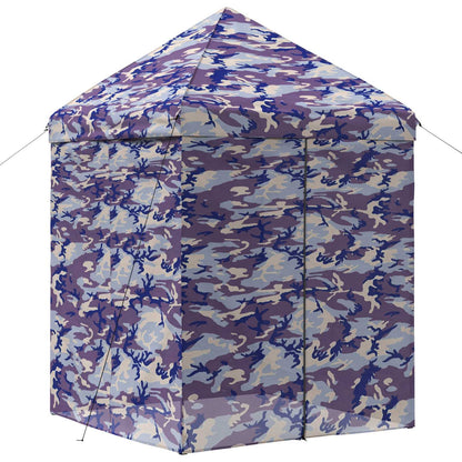 Pop-up Pavillon mit 4 Seitenwänden 2,9 x 2,9 m Blaue Camouflage
