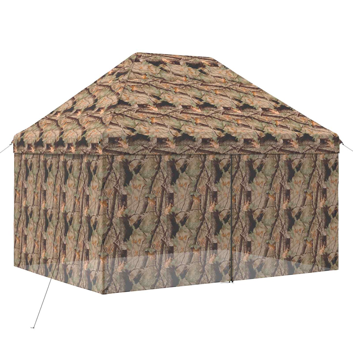 Pop-up Pavillon mit 4 Seitenwänden 3 x 4 m Wald-Tarnfarbe