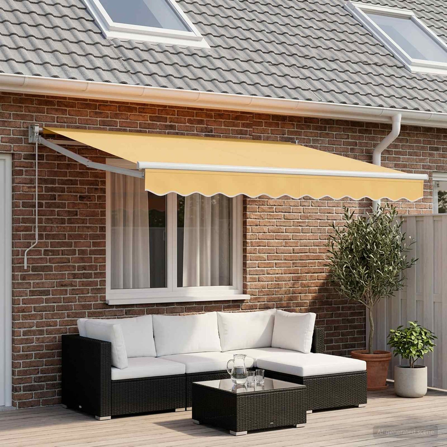 Ersatzbespannung für Markise 4x3 m Sand Polyester