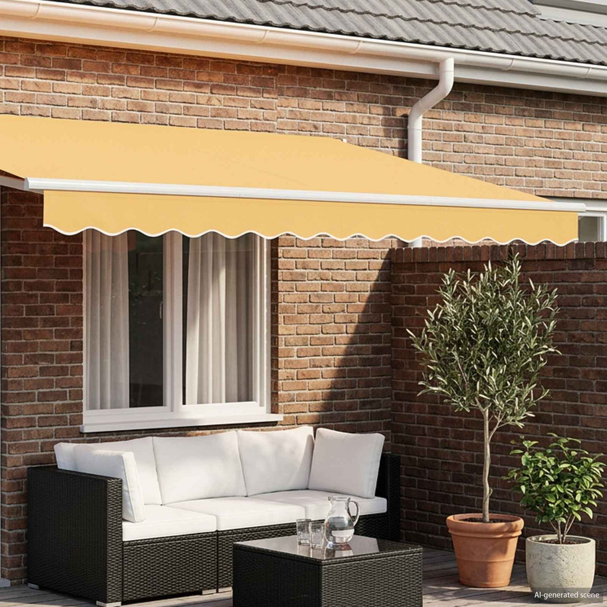Ersatzvolant für Markise für 4 m Sand Polyester