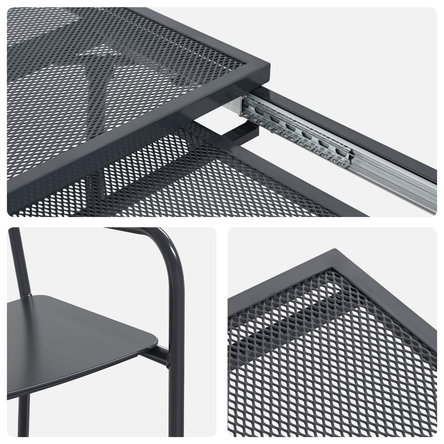 Garten Essgruppe 7 pcs Anthrazit Stahl
