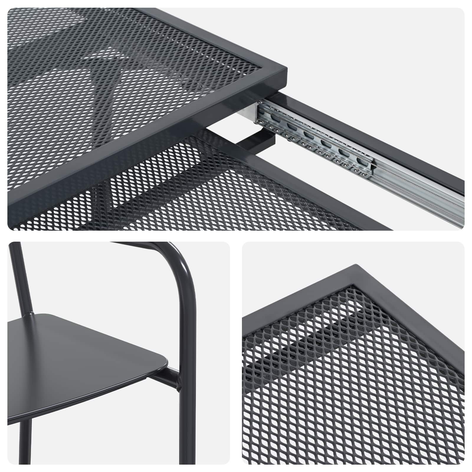 Garten Essgruppe 7 pcs Anthrazit Stahl