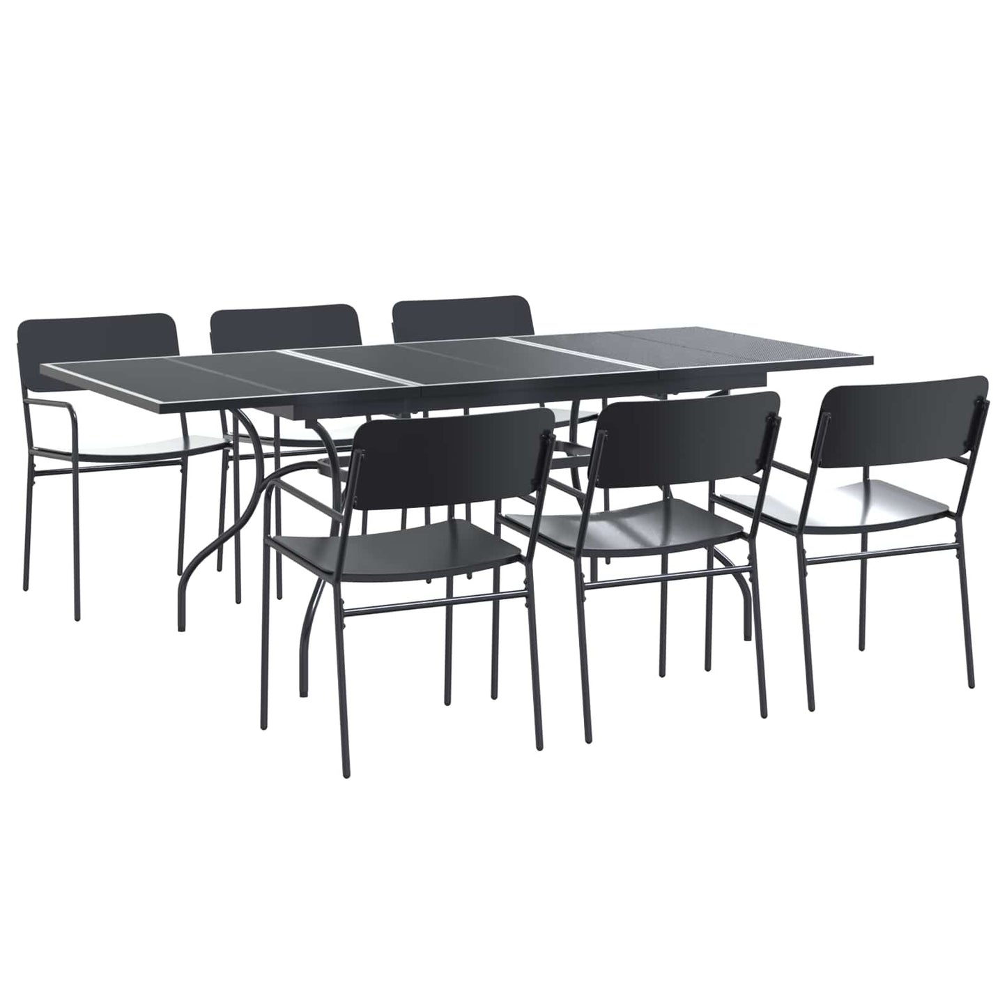 Garten Essgruppe 7 pcs Anthrazit Stahl