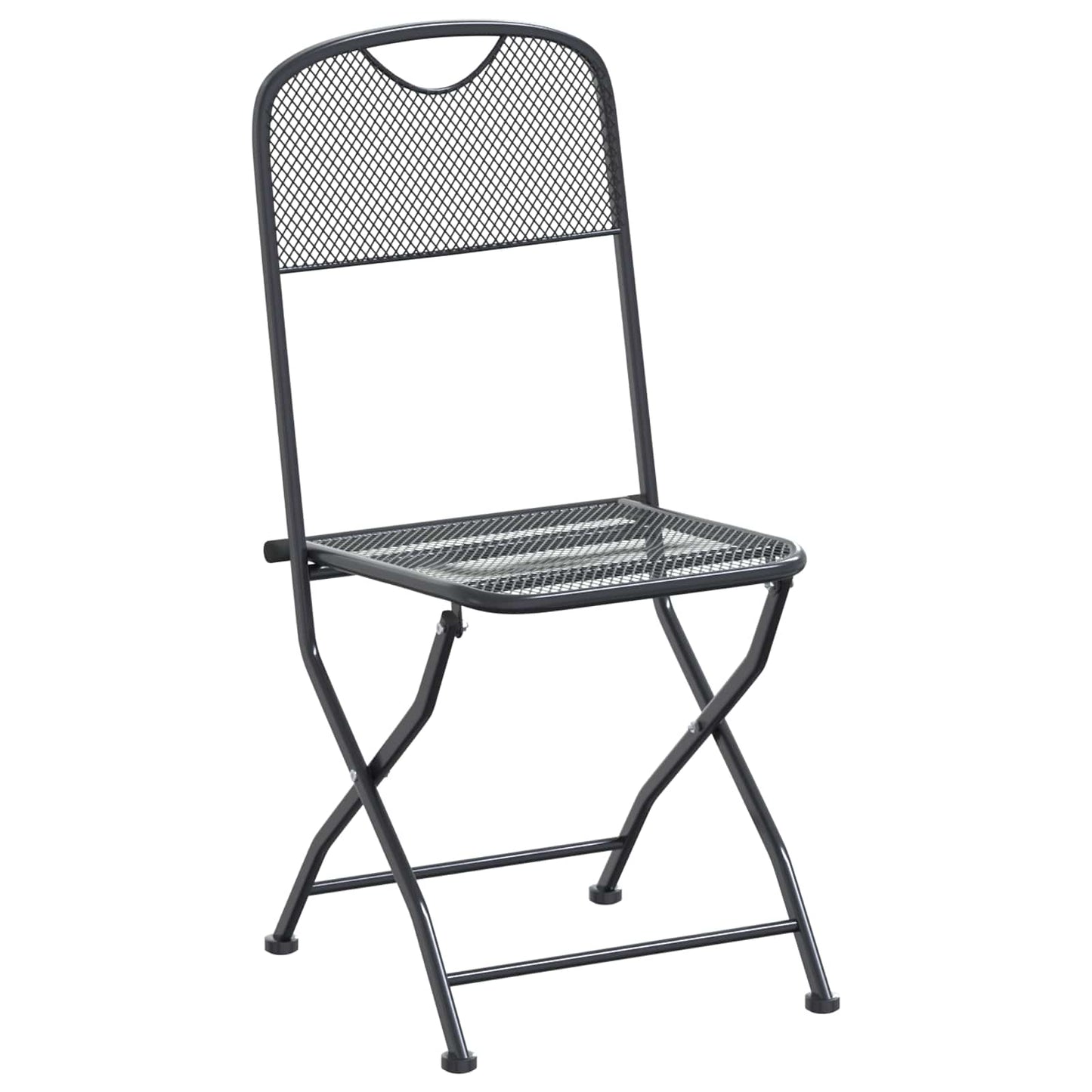 Garten Essgruppe 7 stk. Anthrazit Mesh und Stahl