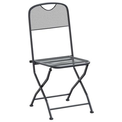 Garten Essgruppe 7 stk. Anthrazit Mesh und Stahl