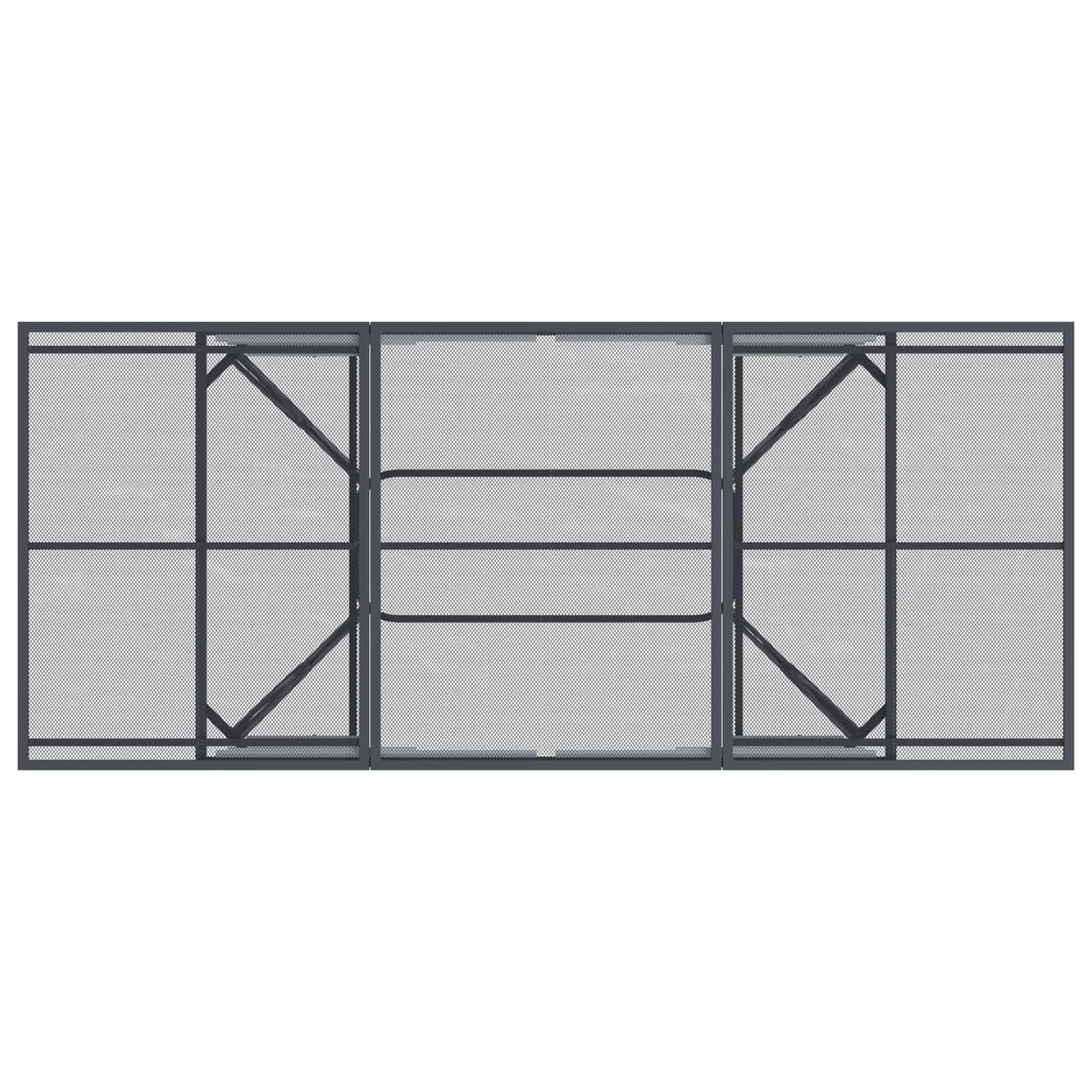 Garten Essgruppe 7 stk. Anthrazit Mesh und Stahl