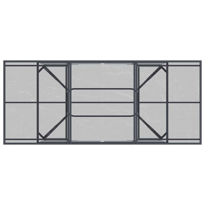 Garten Essgruppe 7 stk. Anthrazit Mesh und Stahl