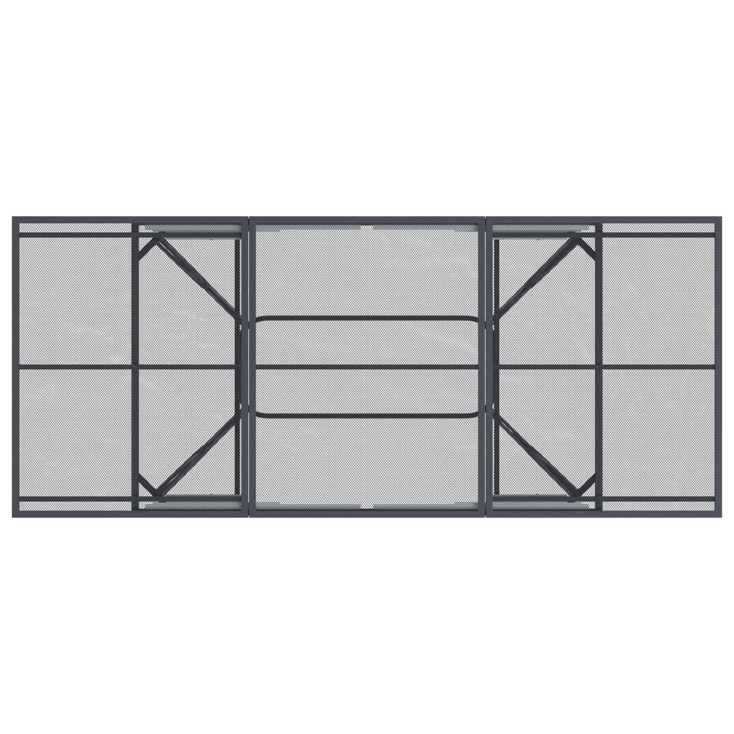 Garten Essgruppe 9 stk. Anthrazit Mesh und Stahl