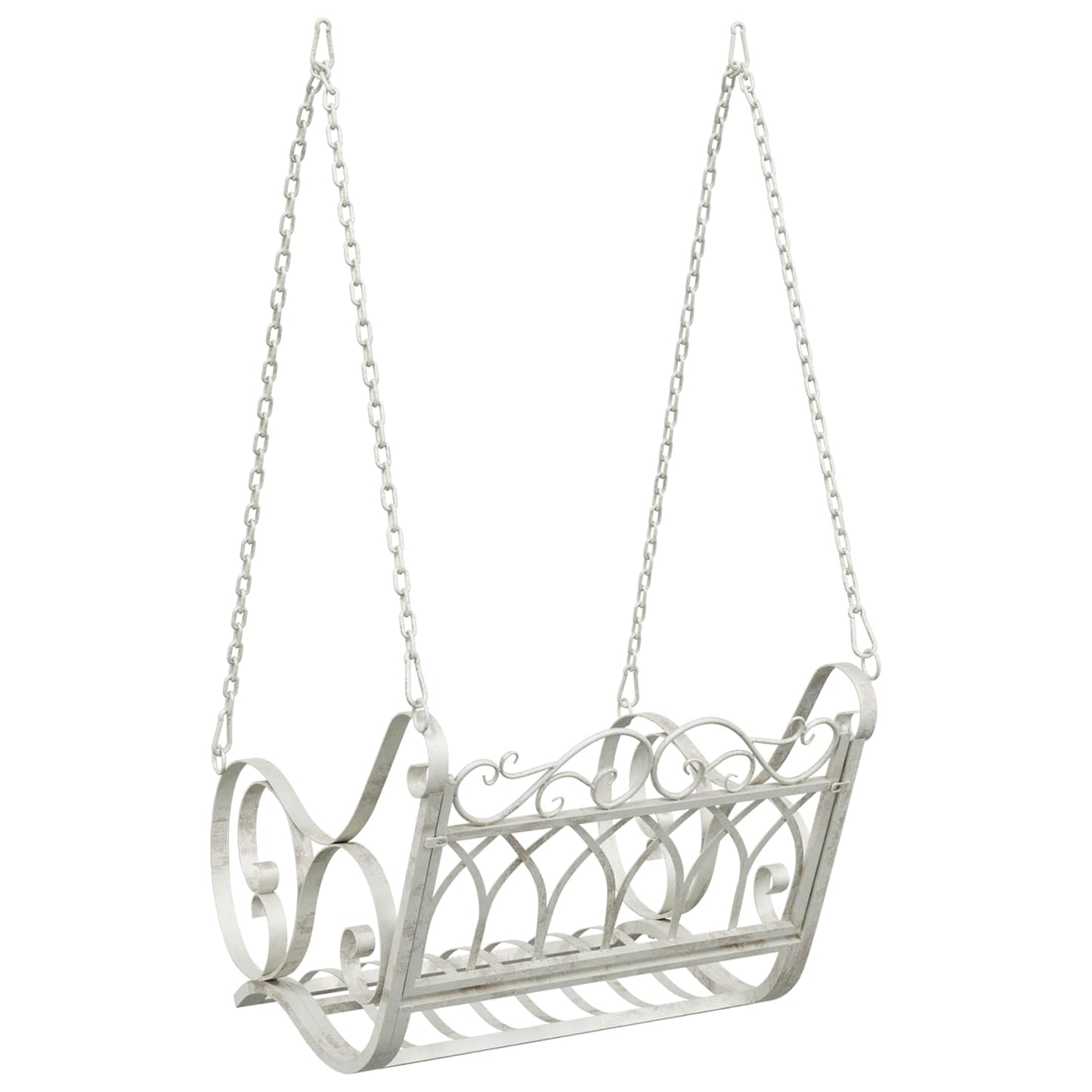 Schaukelbank Stahl 71 x 75 x 59 cm Antik Weiß