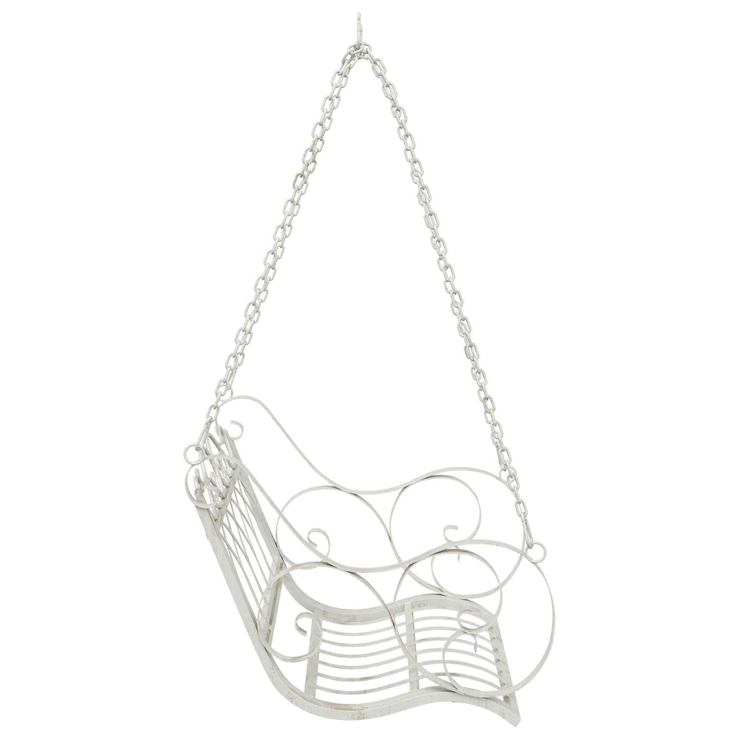 Schaukelbank Stahl 71 x 75 x 59 cm Antik Weiß