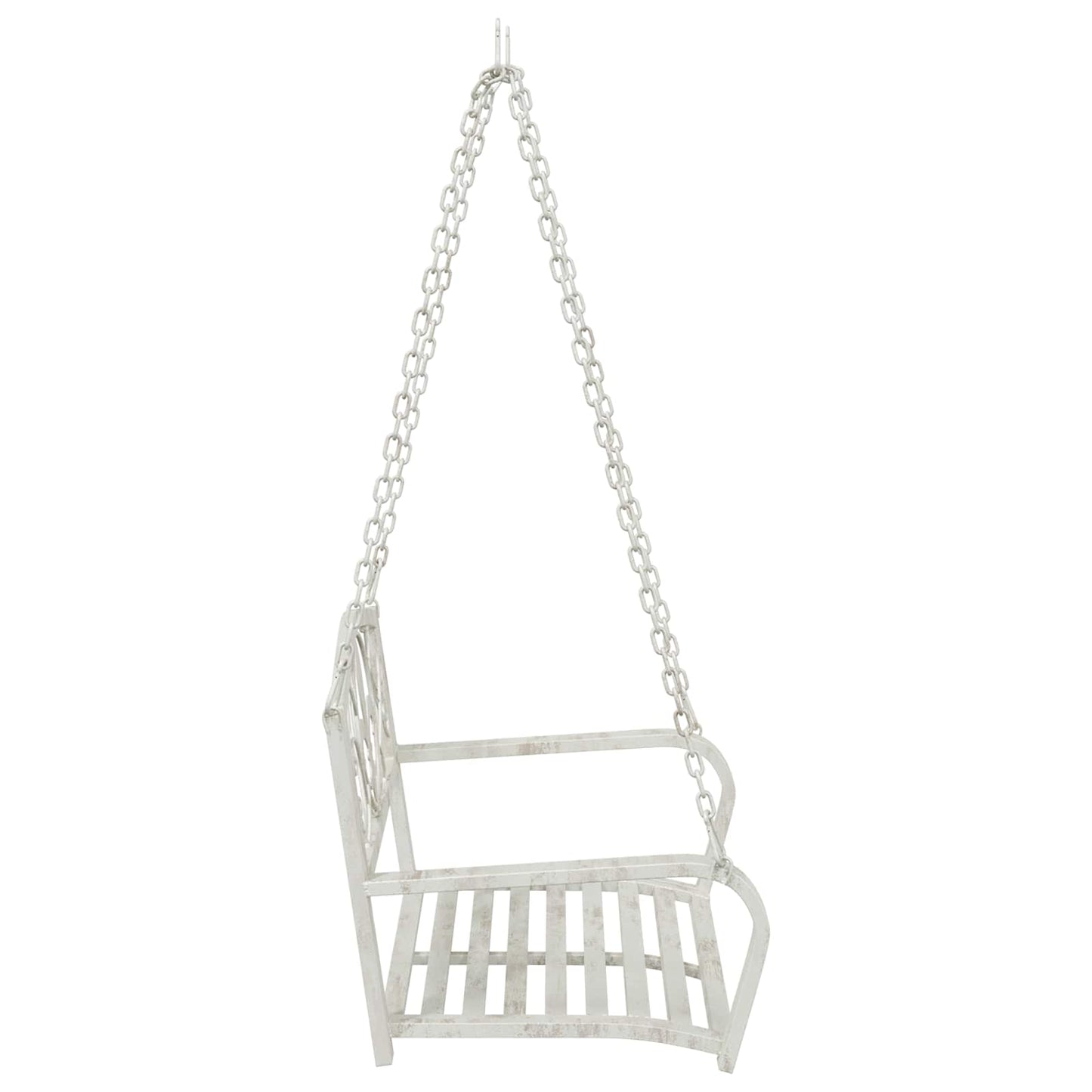 Schaukelbank Stahl 71,5 x 59 x 55 cm Antik Weiß