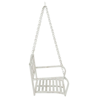 Schaukelbank Stahl 71,5 x 59 x 55 cm Antik Weiß