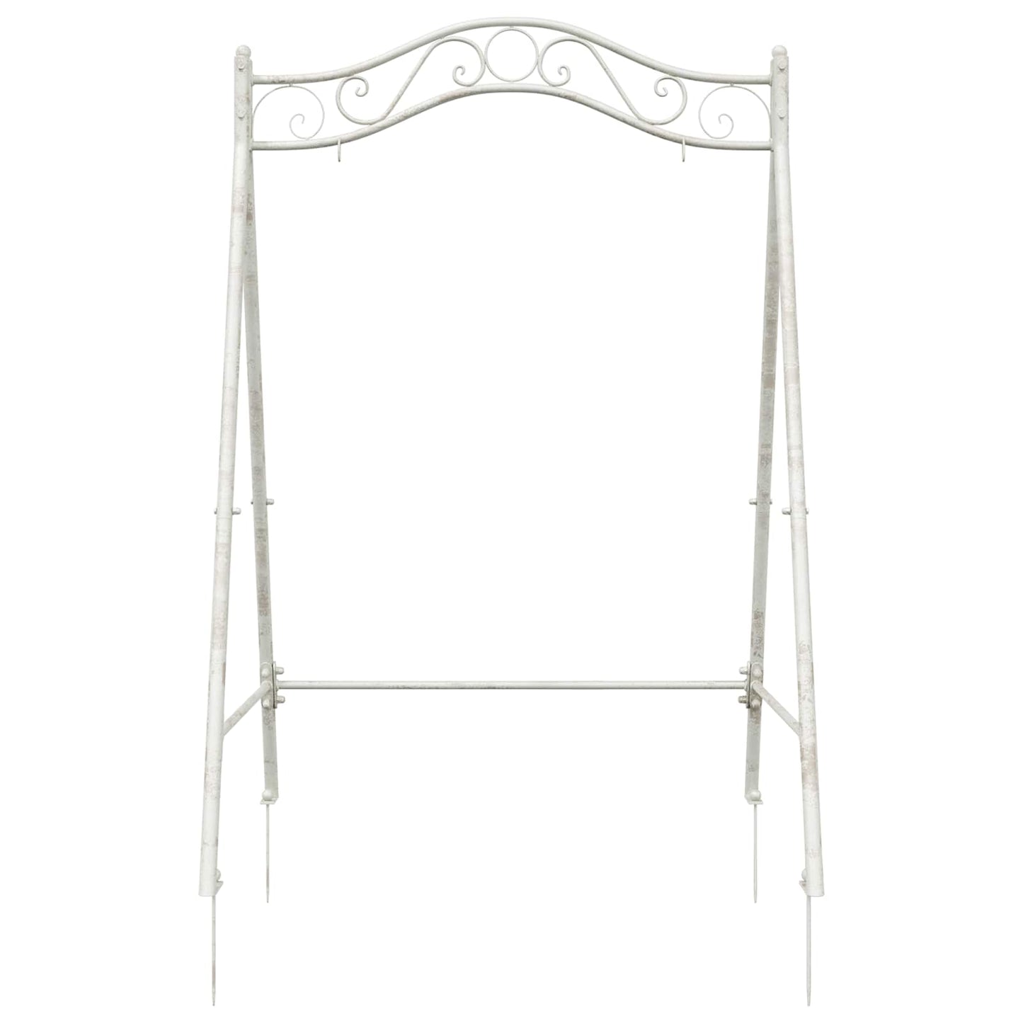 Schaukelrahmen Antik Weiß 113 x 121,5 x 168 cm Stahl