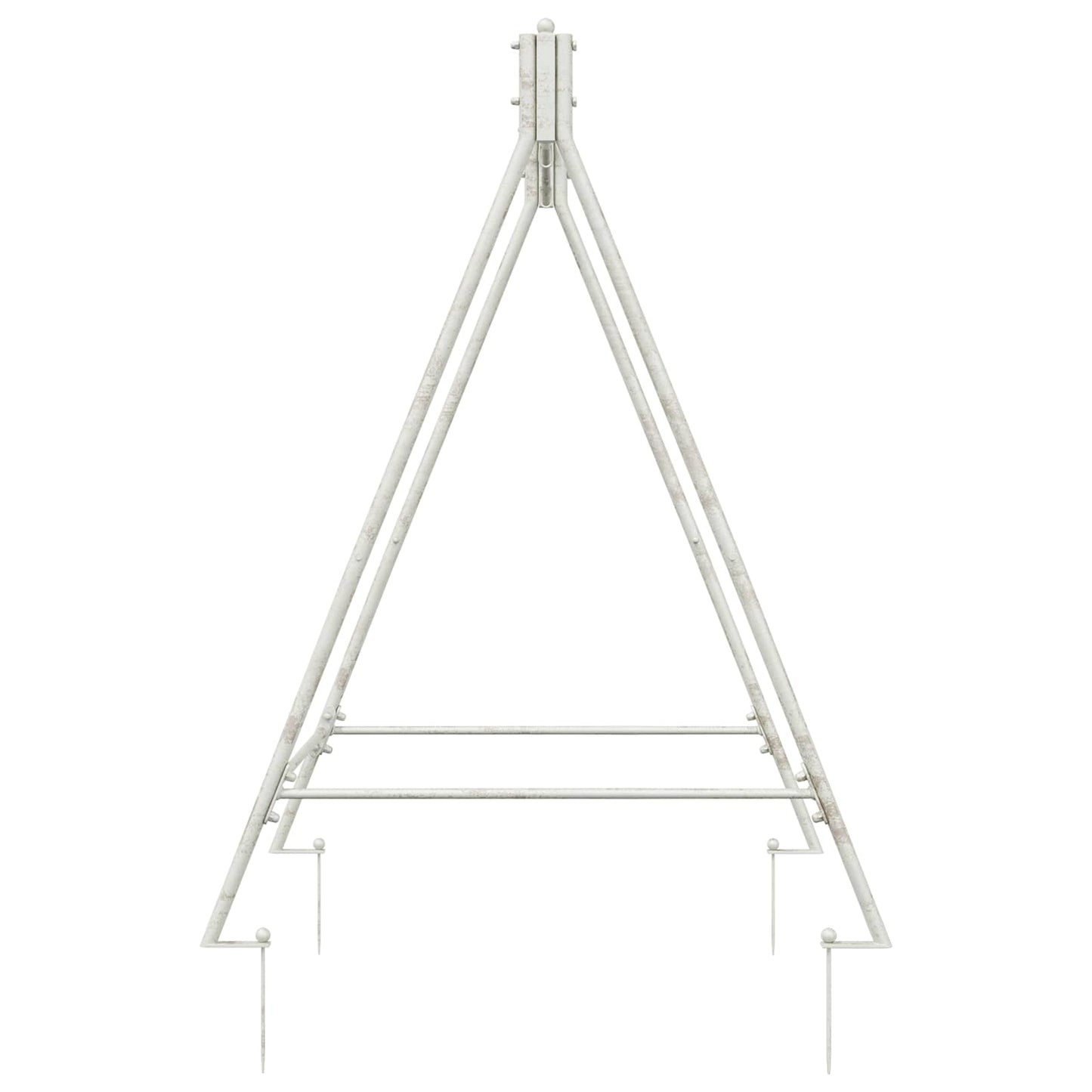 Schaukelrahmen Antik Weiß 113 x 121,5 x 168 cm Stahl