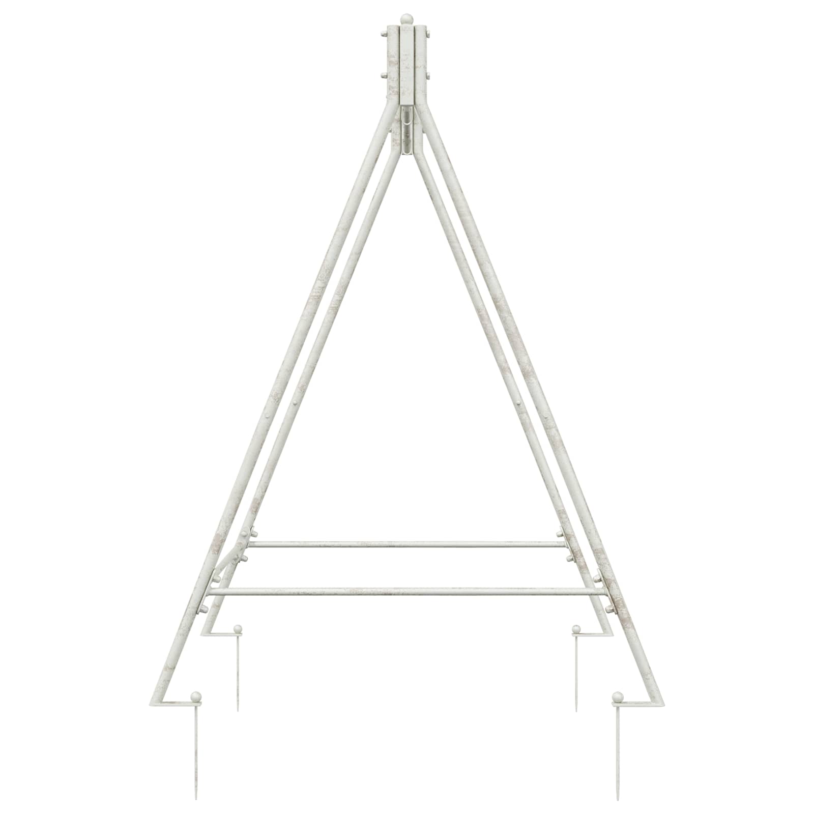 Schaukelrahmen Antik Weiß 113 x 121,5 x 168 cm Stahl