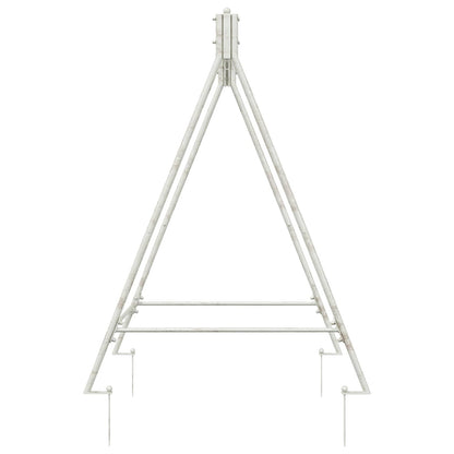 Schaukelrahmen Antik Weiß 113 x 121,5 x 168 cm Stahl