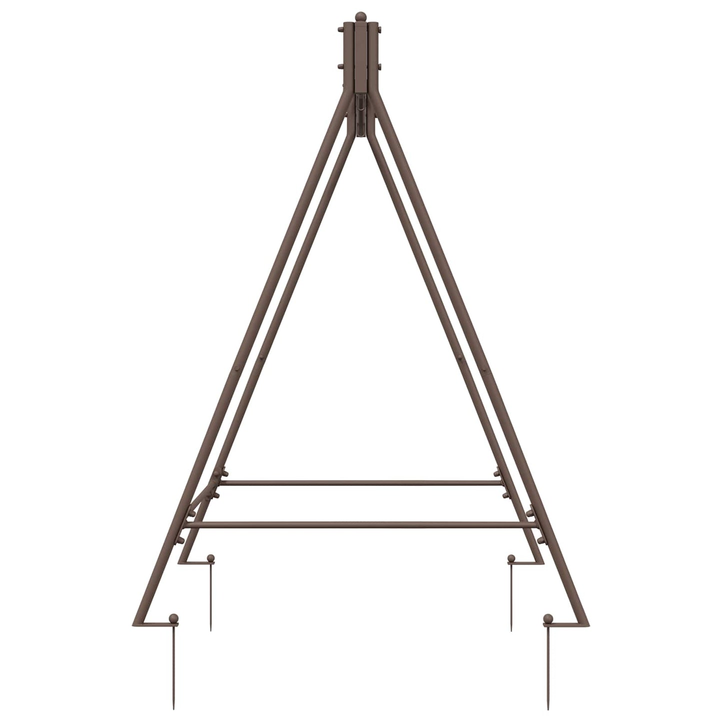 Schaukelrahmen Antikbraun 113 x 121,5 x 168 cm Stahl