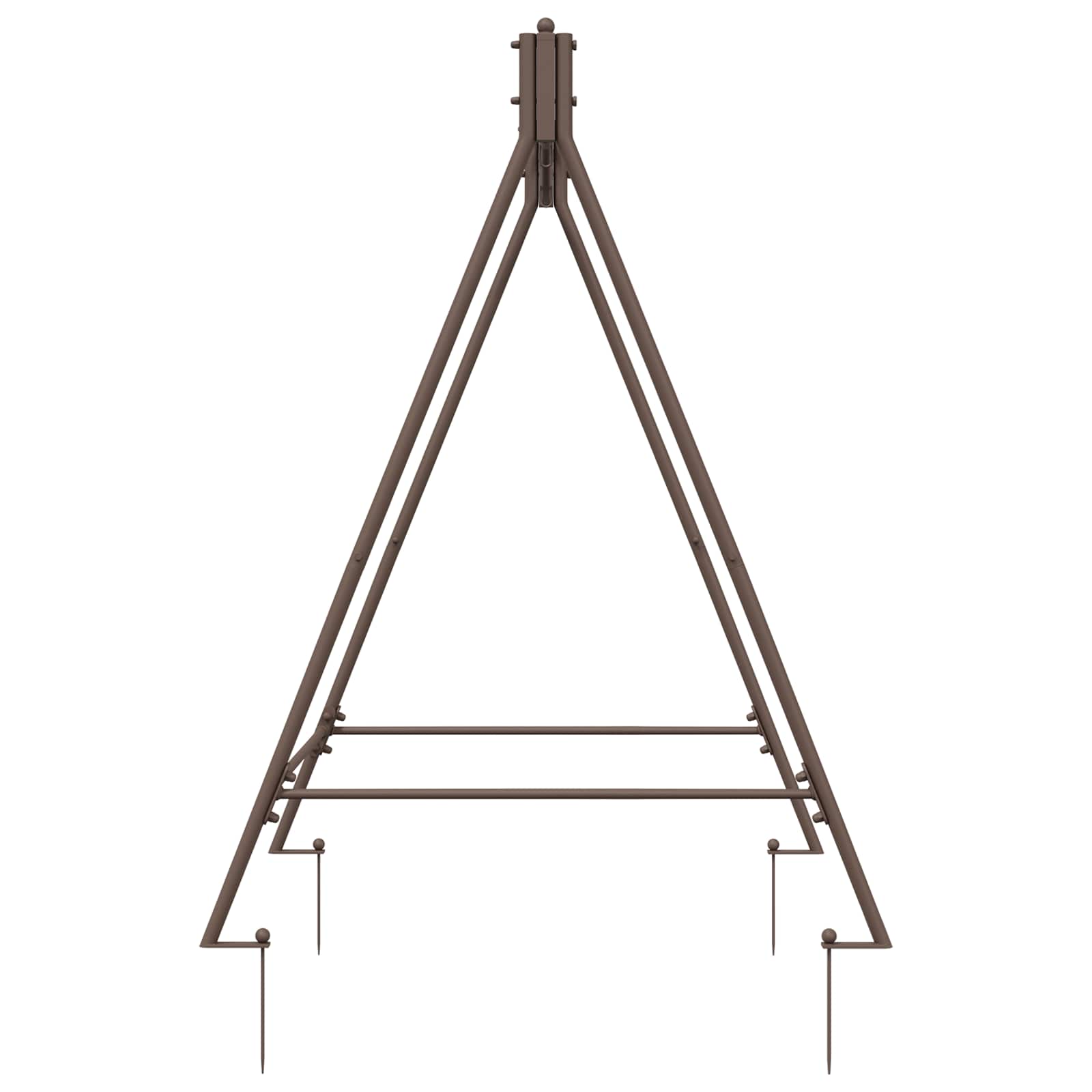 Schaukelrahmen Antikbraun 113 x 121,5 x 168 cm Stahl