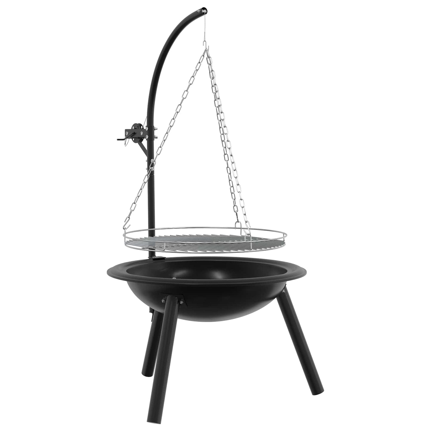 Feuerschale mit höhenverstellbarem Grillrost ⌀55,5 x 107,5 cm
